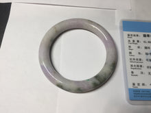 Load image into Gallery viewer, 58.8mm Certified Type A 100% Natural light green/sunny green/brown/black/purple(Rocky Mountain Dusk) chubby round cut Jadeite bangle PD90-1101