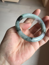 Load image into Gallery viewer, 53mm certified 100% natural Type A icy watery dark green brown jadeite jade bangle AH102-4492