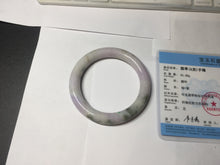 Load image into Gallery viewer, 58.8mm Certified Type A 100% Natural light green/sunny green/brown/black/purple(Rocky Mountain Dusk) chubby round cut Jadeite bangle PD90-1101