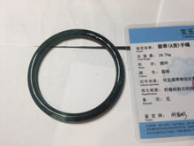 Load image into Gallery viewer, 61mm Certified Type A 100% Natural light green/blue/gray Guatemala slim round cut Jadeite bangle BP198-2051