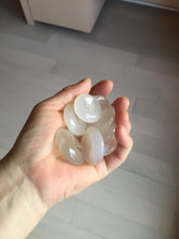 Load image into Gallery viewer, 27-32mm 100% natural icy clear light yellow/white/clear agate safety guardian donut pendant CB79