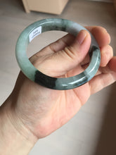 Load image into Gallery viewer, 53mm certified 100% natural Type A icy watery dark green brown jadeite jade bangle AH102-4492