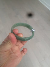 Load image into Gallery viewer, 51.6mm certified Type A 100% Natural oily dark green  thin style Jadeite jade bangle AM72-2823