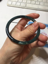 Load image into Gallery viewer, 61mm Certified Type A 100% Natural light green/blue/gray Guatemala slim round cut Jadeite bangle BP198-2051