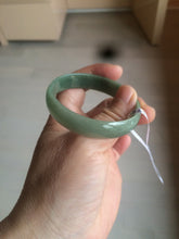 Load image into Gallery viewer, 51.6mm certified Type A 100% Natural oily dark green  thin style Jadeite jade bangle AM73-2825