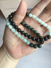 Load image into Gallery viewer, 7.6-8mm 100% natural white/black/blue/green/brown(Wuji, Mocui) jadeite jade beads bracelet BP148