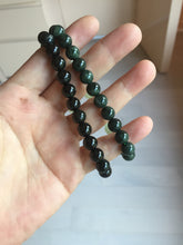 Load image into Gallery viewer, 7.6-8mm 100% natural white/black/blue/green/brown(Wuji, Mocui) jadeite jade beads bracelet BP148