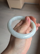 Load image into Gallery viewer, 56.8mm Certified Type A 100% Natural sunny green/white Jadeite Jade bangle BP50-3874