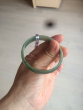 Load image into Gallery viewer, 51.6mm certified Type A 100% Natural oily dark green  thin style Jadeite jade bangle AM73-2825