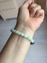Load image into Gallery viewer, 7.6-8mm 100% natural white/black/blue/green/brown(Wuji, Mocui) jadeite jade beads bracelet BP148