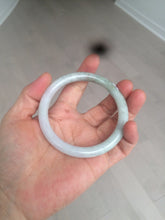 Load image into Gallery viewer, 57.6mm certificated Type A 100% Natural light green/dark green/purple slim round cut Jadeite Jade bangle BG53-2960