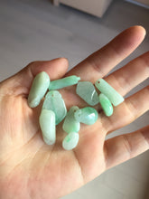 Load image into Gallery viewer, 100% Natural type A icy watery sunny green jadeite Jade bamboo/blessing melon pendant BM56