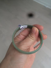 Load image into Gallery viewer, 51.6mm certified Type A 100% Natural oily dark green  thin style Jadeite jade bangle AM73-2825