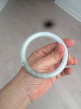 Load image into Gallery viewer, 57.6mm certificated Type A 100% Natural light green/dark green/purple slim round cut Jadeite Jade bangle BG53-2960