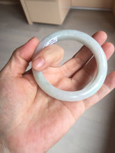 Load image into Gallery viewer, 56.8mm Certified Type A 100% Natural sunny green/white Jadeite Jade bangle BP50-3874