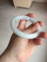 Load image into Gallery viewer, 56.8mm Certified Type A 100% Natural sunny green/white Jadeite Jade bangle BP50-3874