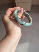 Load image into Gallery viewer, 58mm certified Type A 100% Natural light green/blue/dark green bamboo forest Jadeite Jade bangle BK132-(5294)