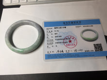 Load image into Gallery viewer, 59mm Certified Type A 100% Natural sunny green purple Jadeite Jade bangle BP39-1184