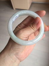 Load image into Gallery viewer, 56.8mm Certified Type A 100% Natural sunny green/white Jadeite Jade bangle BP50-3874