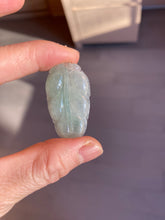 Load image into Gallery viewer, Certified type A 100% Natural icy watery green Jadeite Jade leaf pendant BH59-5-2611
