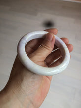 Load image into Gallery viewer, 56.1mm certified 100% natural icy light white/green/purple jadeite jade bangle AX9-0638