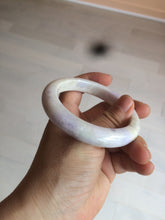 Load image into Gallery viewer, 56.1mm certified 100% natural icy light white/green/purple jadeite jade bangle AX9-0638