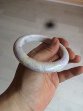 Load image into Gallery viewer, 56.1mm certified 100% natural icy light white/green/purple jadeite jade bangle AX9-0638