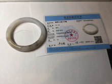 Load image into Gallery viewer, 57.2mm Certified Type A 100% Natural icy watery white purple black brown Jadeite Jade bangle H154-7049