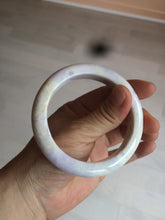 Load image into Gallery viewer, 56.1mm certified 100% natural icy light white/green/purple jadeite jade bangle AX9-0638