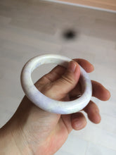Load image into Gallery viewer, 56.1mm certified 100% natural icy light white/green/purple jadeite jade bangle AX9-0638
