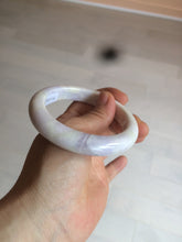 Load image into Gallery viewer, 56.1mm certified 100% natural icy light white/green/purple jadeite jade bangle AX9-0638