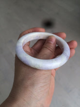 Load image into Gallery viewer, 56.1mm certified 100% natural icy light white/green/purple jadeite jade bangle AX9-0638