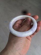Load image into Gallery viewer, 56.1mm certified 100% natural icy light white/green/purple jadeite jade bangle AX9-0638