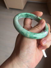 Load image into Gallery viewer, 56.5mm Certified Type A 100% Natural sunny green Jadeite Jade bangle AU7-4441