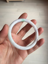 Load image into Gallery viewer, 55mm certified 100% natural white sunny green purple slim round cut jadeite jade bangle BL91-4675