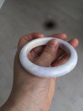 Load image into Gallery viewer, 56.1mm certified 100% natural icy light white/green/purple jadeite jade bangle AX9-0638