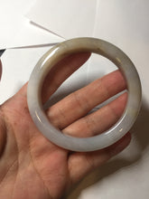 Load image into Gallery viewer, 57.2mm Certified Type A 100% Natural icy watery white purple black brown Jadeite Jade bangle H154-7049