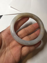 Load image into Gallery viewer, 57.2mm Certified Type A 100% Natural icy watery white purple black brown Jadeite Jade bangle H154-7049