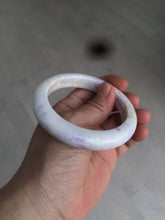 Load image into Gallery viewer, 56.1mm certified 100% natural icy light white/green/purple jadeite jade bangle AX9-0638