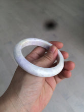 Load image into Gallery viewer, 56.1mm certified 100% natural icy light white/green/purple jadeite jade bangle AX9-0638