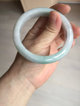 Load image into Gallery viewer, 56.5mm certified 100% natural type A white/light green white purple jadeite jade bangle AH100-0545
