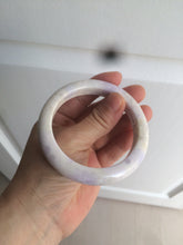 Load image into Gallery viewer, 56.1mm certified 100% natural icy light white/green/purple jadeite jade bangle AX9-0638