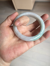Load image into Gallery viewer, 56.5mm certified 100% natural type A white/light green white purple jadeite jade bangle AH100-0545