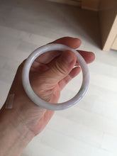 Load image into Gallery viewer, 55mm certified 100% natural white sunny green purple slim round cut jadeite jade bangle BL91-4675