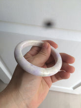 Load image into Gallery viewer, 56.1mm certified 100% natural icy light white/green/purple jadeite jade bangle AX9-0638