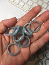 Load image into Gallery viewer, 100% natural type A green/blue/purple Guatemala jadeite jade band ring group AT111