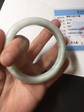 Load image into Gallery viewer, 53mm Certified Type A 100% Natural sunny green white(白底青) Jadeite Jade bangle BP41-3176