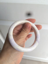 Load image into Gallery viewer, 56.1mm certified 100% natural icy light white/green/purple jadeite jade bangle AX9-0638