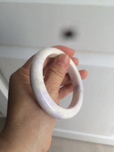 Load image into Gallery viewer, 56.1mm certified 100% natural icy light white/green/purple jadeite jade bangle AX9-0638