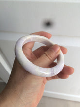 Load image into Gallery viewer, 56.1mm certified 100% natural icy light white/green/purple jadeite jade bangle AX9-0638